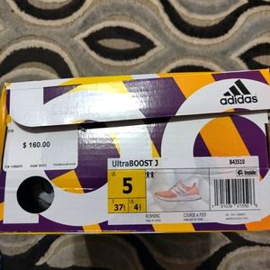 Adidas, Ultraboost Boost, Youth 5 J Orange White B43510